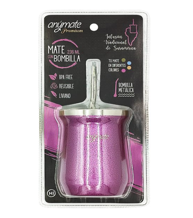 Mate Con Bombilla Anymate Premium