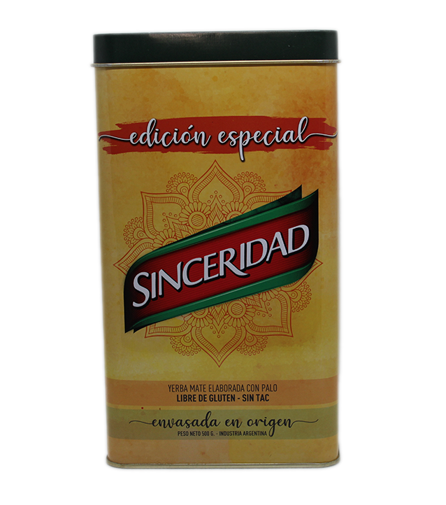 Lata Yerbera Sinceridad 500g